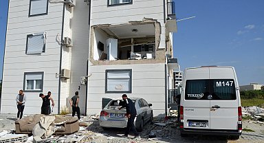 Evde gaz sıkışması nedeniyle patlama: 1 yaralı