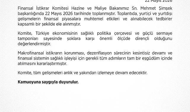Finansal İstikrar Komitesi toplandı