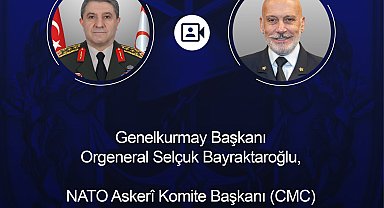 Genelkurmay Başkanı Bayraktaroğlu, NATO Askeri Komite Başkanı Dragone ile görüştü