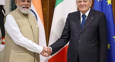 Hindistan Başbakanı Modi, İtalya Cumhurbaşkanı Mattarella ile bir araya geldi