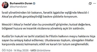 İletişim Başkanı Duran: Mescid-i Aksa'ya yönelik baskını kınıyorum