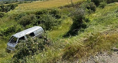 Kamyonet, şarampole yuvarlandı: 2 yaralı