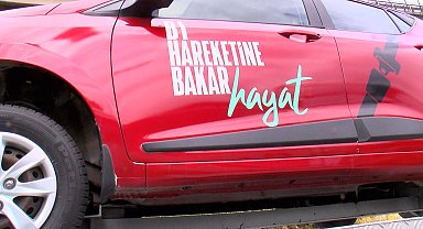 Kurban Bayramı öncesinde yolculara kaza simülasyon aracıyla emniyet kemeri denetimi