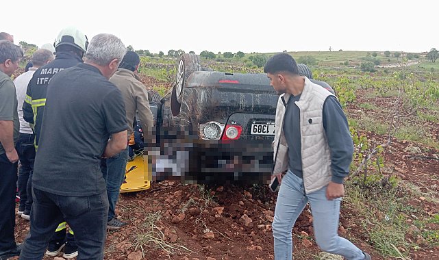 Mardin'de otomobil takla attı; 1 ölü, 2 yaralı