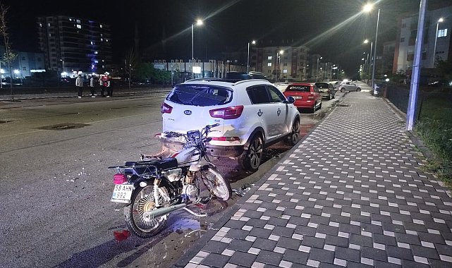 Motosiklet park halindeki cipe çarptı: 1 ölü, 1 yaralı