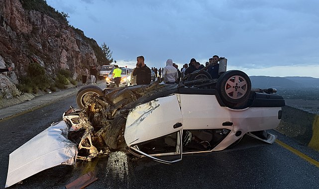 Muğla'da otomobil takla attı: 5 yaralı