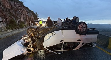 Muğla'da otomobil takla attı: 5 yaralı