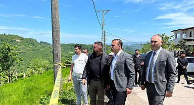 Ordu'da heyelan kamerada