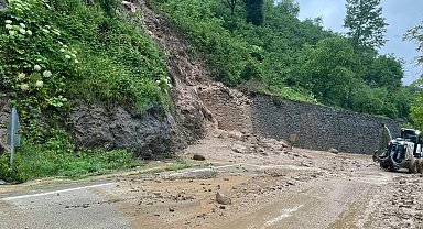 Ordu'da yağışlar heyelanlara neden oldu