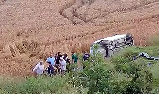 Otomobil şarampole devrildi: 1 ölü, 1 yaralı