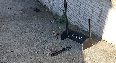 Samsun'da sokağa insansız hava aracı düştü