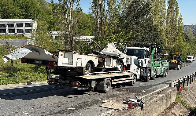 Sarıyer'de bariyerlere çarpan karavan sürücüsü hayatını kaybetti