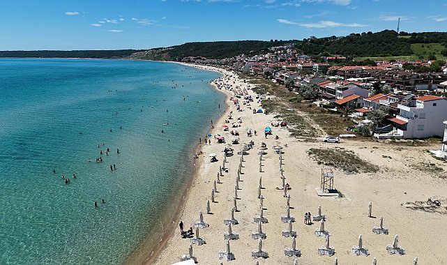 Saros Körfezi'ndeki sahillerde bayram yoğunluğu