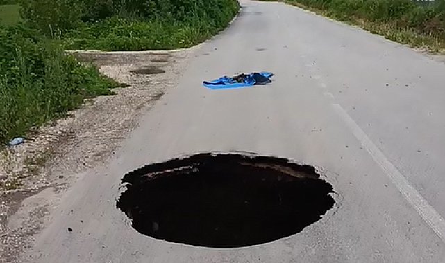 Tokat'ın sağanak nedeniyle yol çöktü