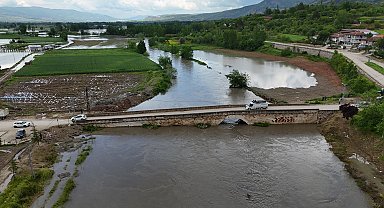 Tokat'ta taşkın nedeniyle, tarım arazileri su altında kaldı