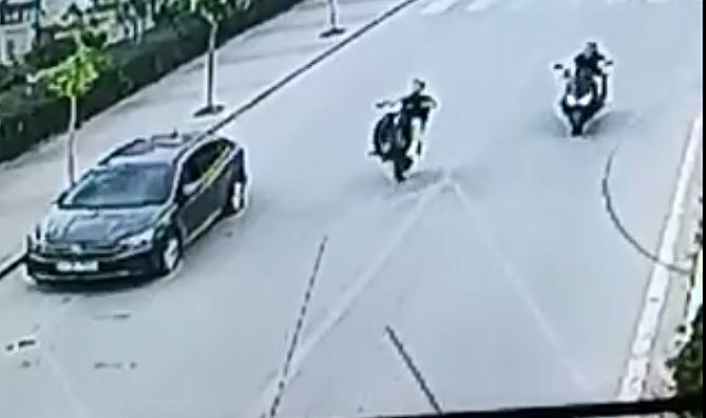 Trafikte tek teker üzerinde motosiklet kullanan sürücüye 56 bin lira ceza