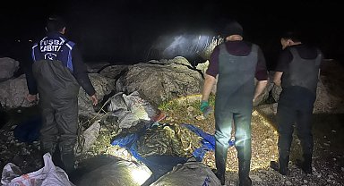 Van'da kaçak avlanan bir ton ölü inci kefali ele geçirildi