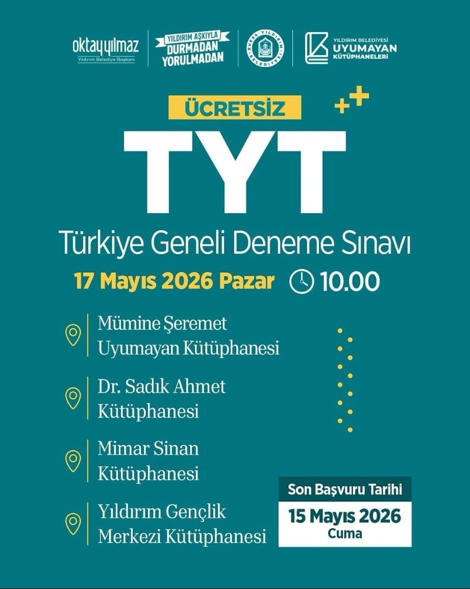 Yıldırım belediyesi’nden gençlere tyt desteği