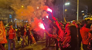 Zonguldak'ta Galatasaray taraftarları sokakta