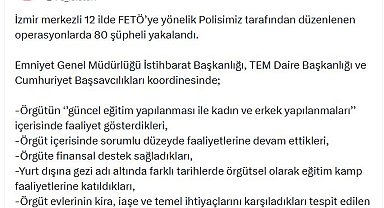 12 ilde FETÖ operasyonu: 80 gözaltı