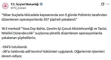 18 ilde siber suçlara yönelik operasyon; 194 tutuklama