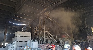 Ankara'da alçı fabrikasında yangın