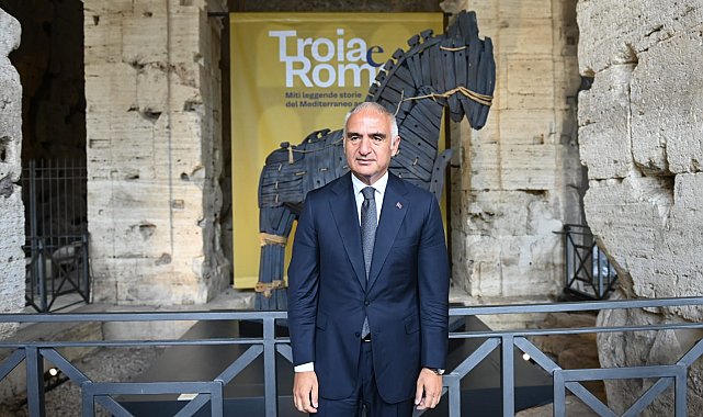 Bakan Ersoy, Roma'da gerçekleştirilen 'Troya Sergisi'ne ilişkin değerlendirmelerde bulundu