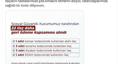 Bakan Işıkhan: 32 ilacı geri ödeme listesine aldık
