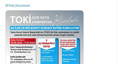 Bakan Kurum: 20 bin TOKİ konutunu, kurasız satışa sunuyoruz