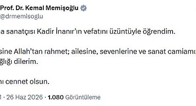 Bakan Memişoğlu'ndan Kadir İnanır için başsağlığı mesajı