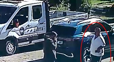 Belediye başkanına ait aracın yanında kesici aletle beklerken fark edilen şüpheli yakalandı