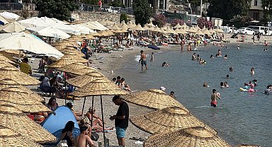 Bodrum'da sahillerde yoğunluk