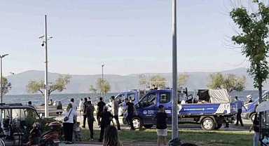 Bursa’da sahilde seyyar satıcı denetimi