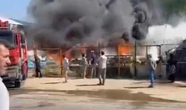 Bursa'da hurdalıkta yangın