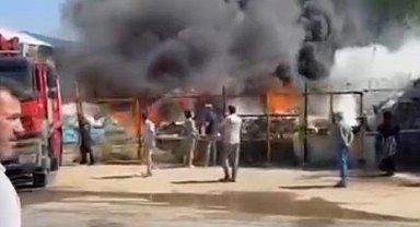Bursa'da hurdalıkta yangın