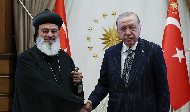 Cumhurbaşkanı Erdoğan, Süryani Ortodoks Kilisesi Patriği'ni kabul etti