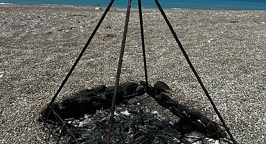 Deniz kaplumbağası koruma demirinin ortasında ateş yaktılar; inceleme başlatıldı