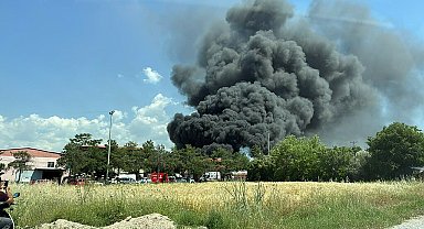 Denizli'de kauçuk fabrikasında yangın