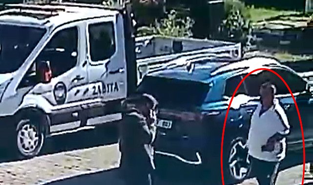 Dinar ilçesinde Başkan Topçu'nun aracının yanında bıçakla fark edildi; o anlar kamerada