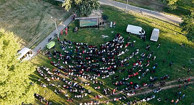 Edirne Sarayiçi'nde milli maç heyecanı