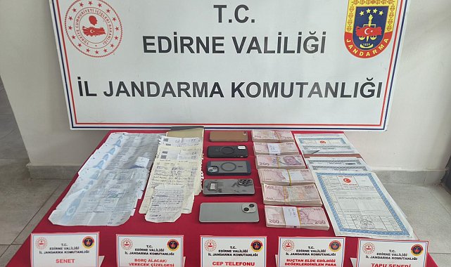 Edirne'de tefecilik operasyonu: 6 gözaltı
