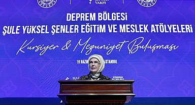 Emine Erdoğan, Şule Yüksel Şenler Vakfı'nın 'Deprem Bölgesi Kursiyer ve Mezuniyet Buluşması'na katıldı