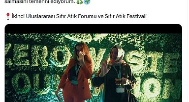 Emine Erdoğan'dan Sıfır Atık Festivali ve Forumu'na ilişkin paylaşım