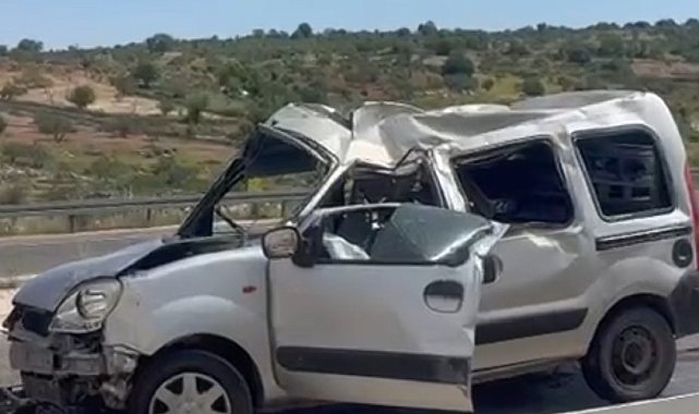 Hafif ticari araç, şarampole devrildi: 1 ölü, 1 yaralı