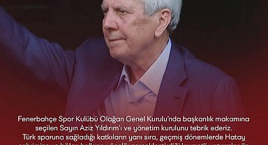 Hatayspor yönetimi Fenerbahçe Spor Kulübü Başkanı Aziz Yıldırım'ı tebrik etti