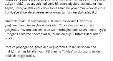 İletişim Başkanı Duran: Gazze'de sivilleri katleden yönetimin Türkiye'ye ahlak dersi vermeye kalkması hadsizliktir