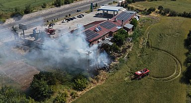 Kastamonu'da dinlenme tesisi, çıkan yangında hasar gördü