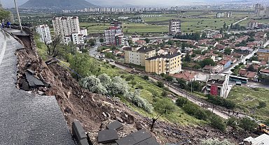 Kayseri'de istinat duvarı çöktü