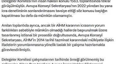 Keçeli: Türkiye, Avrupa İnsan Hakları Sözleşmesi sisteminin aşındırılmasından endişe duymaktadır