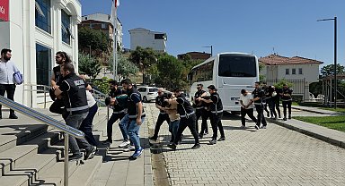 Kira anlaşmazlığı nedeniyle ev kurşunlayan suç örgütü üyesi 9 şüpheli gözaltına alındı